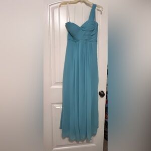 Bill Levkoff Strapless Gown in Soft Blue